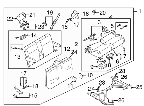 Allroad Quattro REAR SEAT COMPONENTS