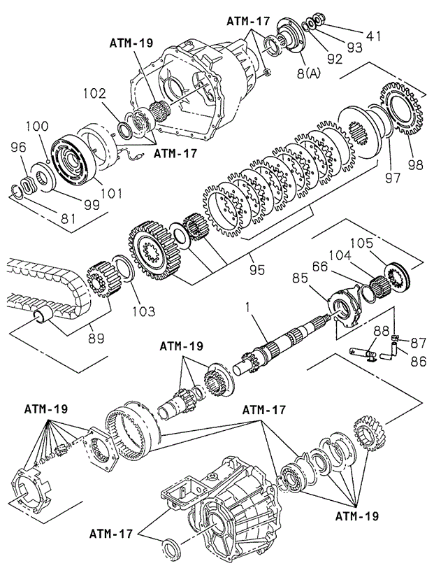 TRANSMISSION - AUTOMATIC/AT TRANSFER GEAR OUTPUT (2) for 1998 Acura SLX #1