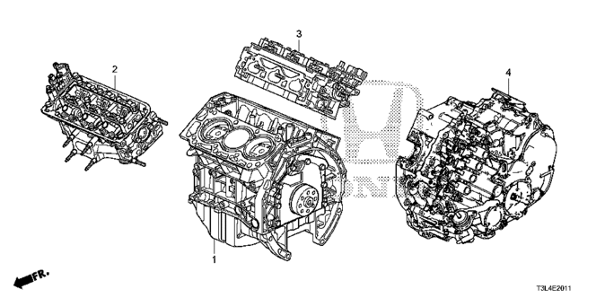 ACCORD COUPE ENGINE ASSY. - TRANSMISSION ASSY. (V6)