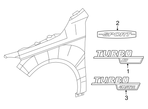CLA45 AMG EXTERIOR TRIM - FENDER