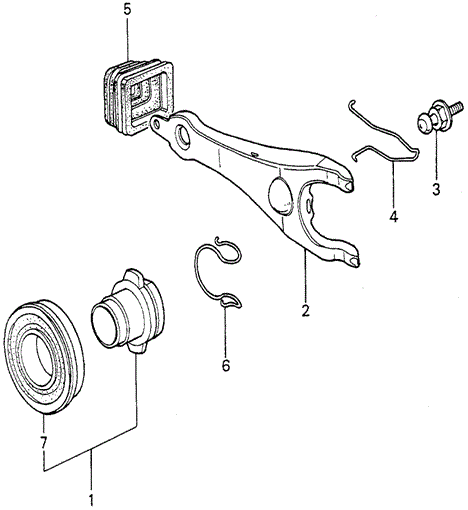 TRANSMISSION - MANUAL/MT CLUTCH RELEASE for 1979 Honda ACCORD SEDAN #1