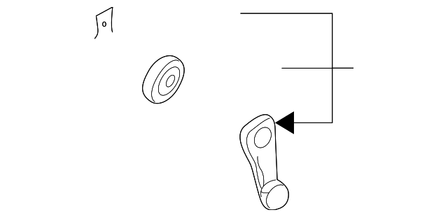 MR623524 Деталь REGULATOR HANDLE, RIGHT