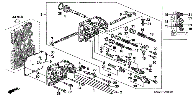 TRANSMISSION - AUTOMATIC/SERVO BODY for 2006 Honda CIVIC SEDAN #1