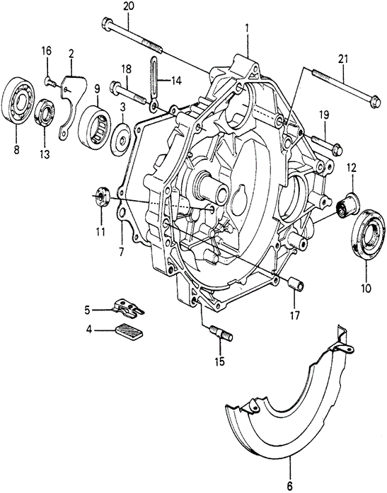 TRANSMISSION - MANUAL/MT CLUTCH HOUSING for 1981 Honda CIVIC HATCHBACK #1