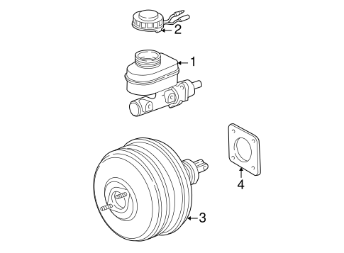 Rainier MASTER CYLINDER - COMPONENTS ON DASH PANEL