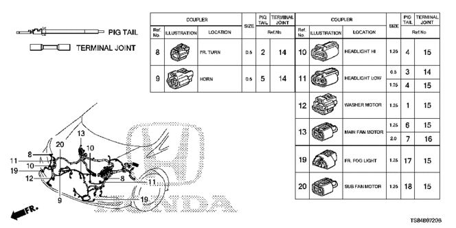 2013 Honda CIVIC COUPE SUB-CORD (0.5) (10 PIECES) (YELLOW) - (04320SAAA00) 2013 Honda CIVIC COUPE SUB-CORD (0.5) (10 PIECES) (YELLOW) - (04320SAAA00)