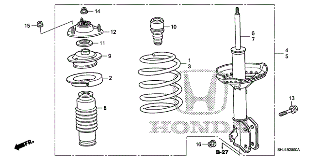 ODYSSEY FRONT SHOCK ABSORBER (-'07)
