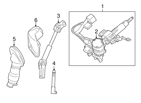 RAV4 STEERING COLUMN ASSEMBLY