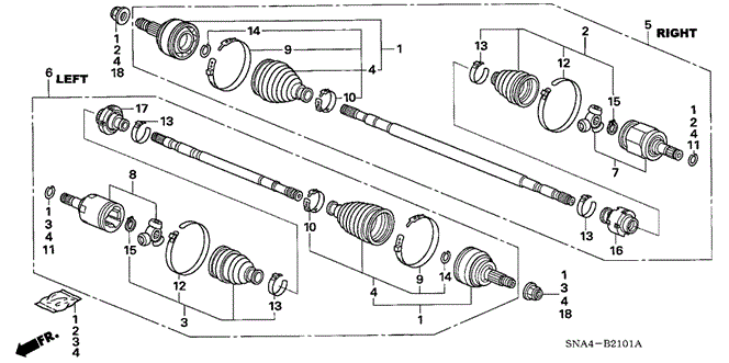 CHASSIS/DRIVESHAFT (AT) for 2006 Honda CIVIC SEDAN #1