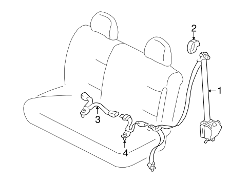 Tribute REAR SEAT BELTS