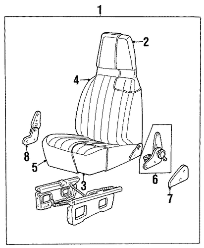 C2500 FRONT SEAT COMPONENTS 2