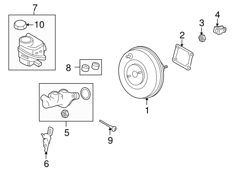6 MASTER CYLINDER - COMPONENTS ON DASH PANEL