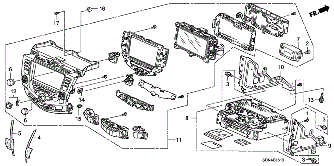 ELECTRICAL / EXHAUST / HEATER / FUEL/CENTER MODULE (ALPINE) (NAVI) for 2007 Honda ACCORD COUPE #1