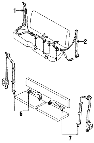B2200 FRONT SEAT BELTS