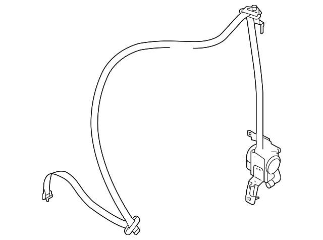 NEY1-57-L30 Деталь BELT & RETRACTOR, RIGHT