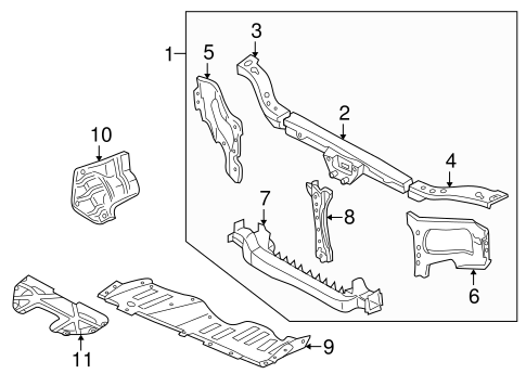 Quest RADIATOR SUPPORT