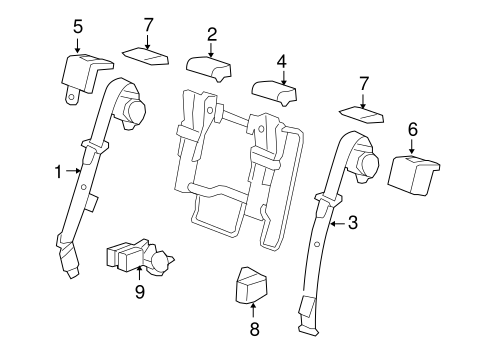 Escalade REAR SEAT BELTS 3