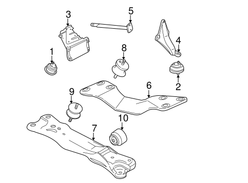 528i ENGINE & TRANS MOUNTING
