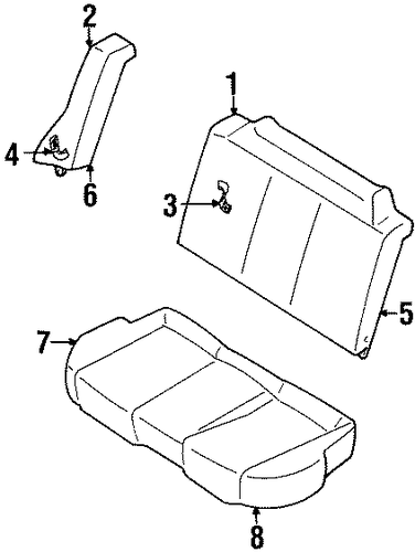 Escort REAR SEAT COMPONENTS