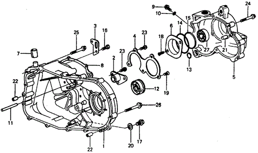 TRANSMISSION - HONDAMATIC/HMT TRANSMISSION HOUSING for 1979 Honda CIVIC 1200 HATCHBACK #1