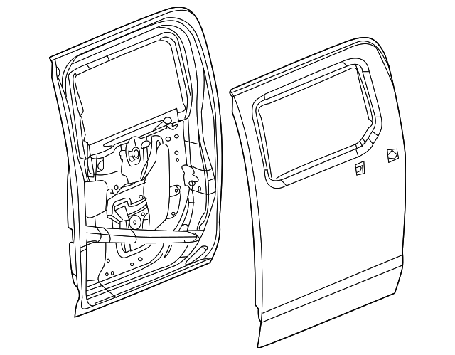 93355073 Деталь DOOR SHELL, LEFT