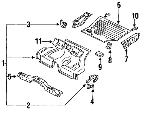 M30 REAR FLOOR & RAILS