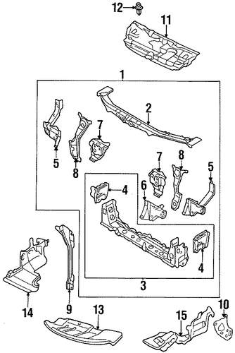 Protege RADIATOR SUPPORT 2