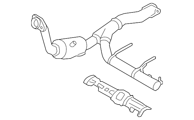 FL3Z-5E212-R Деталь CATALYTIC CNVRTR, RIGHT