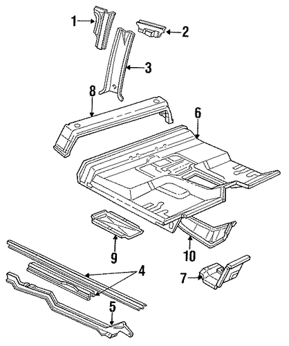 F-250 CENTER PILLAR & ROCKER