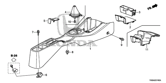 INTERIOR / BUMPER/CENTER CONSOLE for 2013 Honda FIT #1