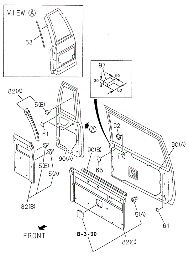 INTERIOR / BUMPER/TAILGATE TRIM for 1998 Acura SLX #1