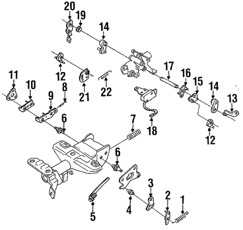 Celica TILT STEERING COLUMN COMPONENTS
