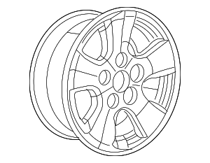 2008-2010 Dodge Dakota Wheel Alloy 1DA88PAKAA 2008-2010 Dodge Dakota Wheel Alloy 1DA88PAKAA