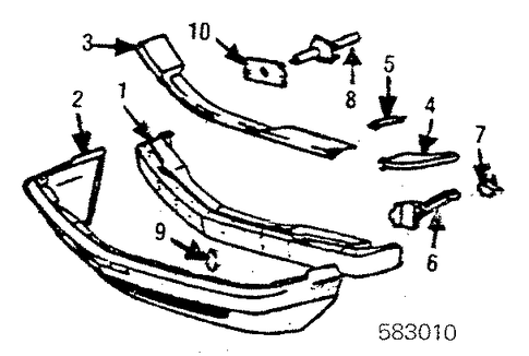 500SEC FRONT BUMPER