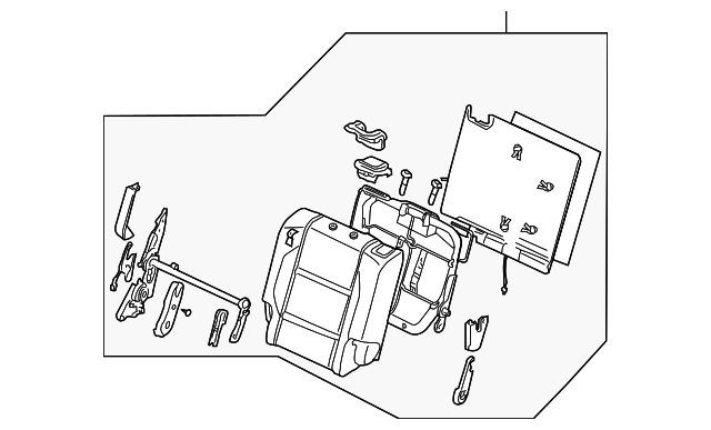 88600ZQ17C Деталь SEAT BACK ASSY, RIGHT