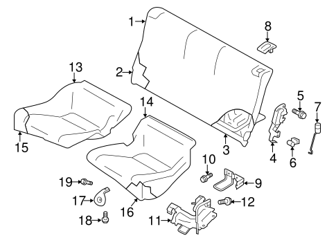 FR-S REAR SEAT COMPONENTS