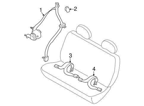 Frontier REAR SEAT BELTS
