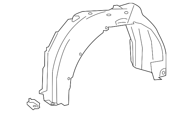 53875-07020 FENDER LINER, RIGHT