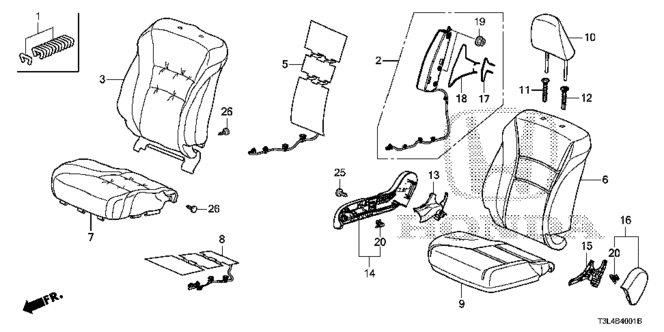 ACCORD COUPE FRONT SEAT (R.)