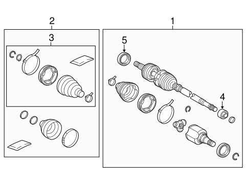 Prius V DRIVE AXLES