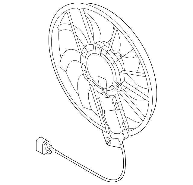 8K0-959-455-B Деталь FAN & MOTOR, LEFT