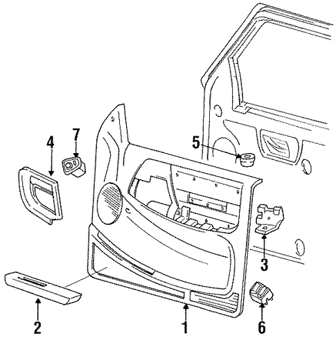 B2300 INTERIOR TRIM - DOOR