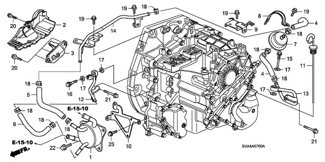 TRANSMISSION - AUTOMATIC/ATF PIPE for 2006 Honda CIVIC COUPE #1