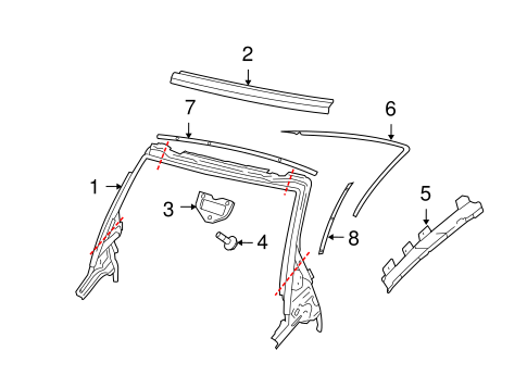 Beetle WINDSHIELD HEADER & COMPONENTS
