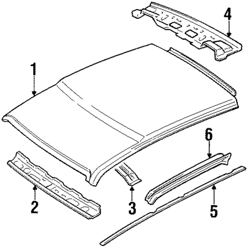 Escort EXTERIOR TRIM - ROOF
