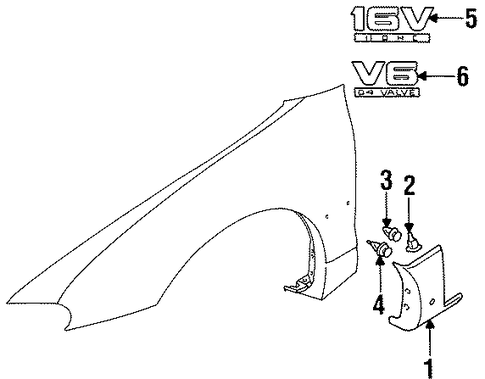Sebring EXTERIOR TRIM - FENDER