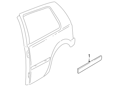 Golf EXTERIOR TRIM - REAR DOOR