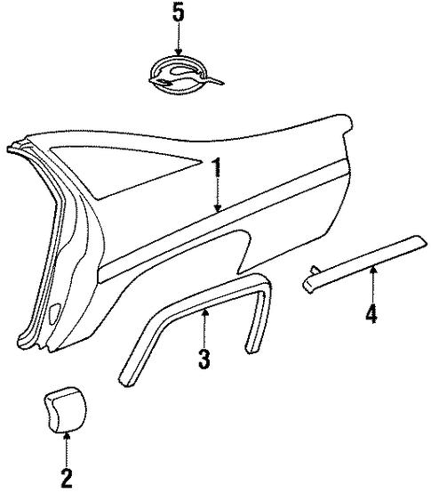 Caprice EXTERIOR TRIM - QUARTER PANEL