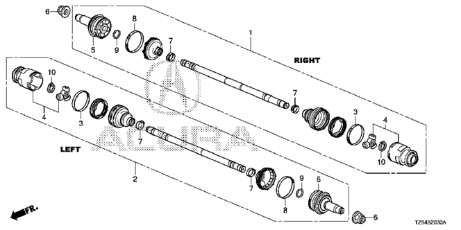 CHASSIS/REAR DRIVESHAFT for 2014 Acura MDX #1