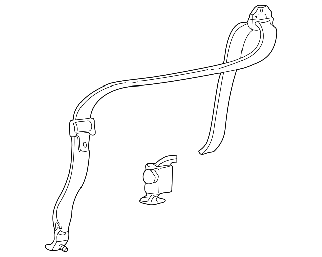 3C3Z-28611B68-AAB Деталь RETRACTOR ASSY, RIGHT